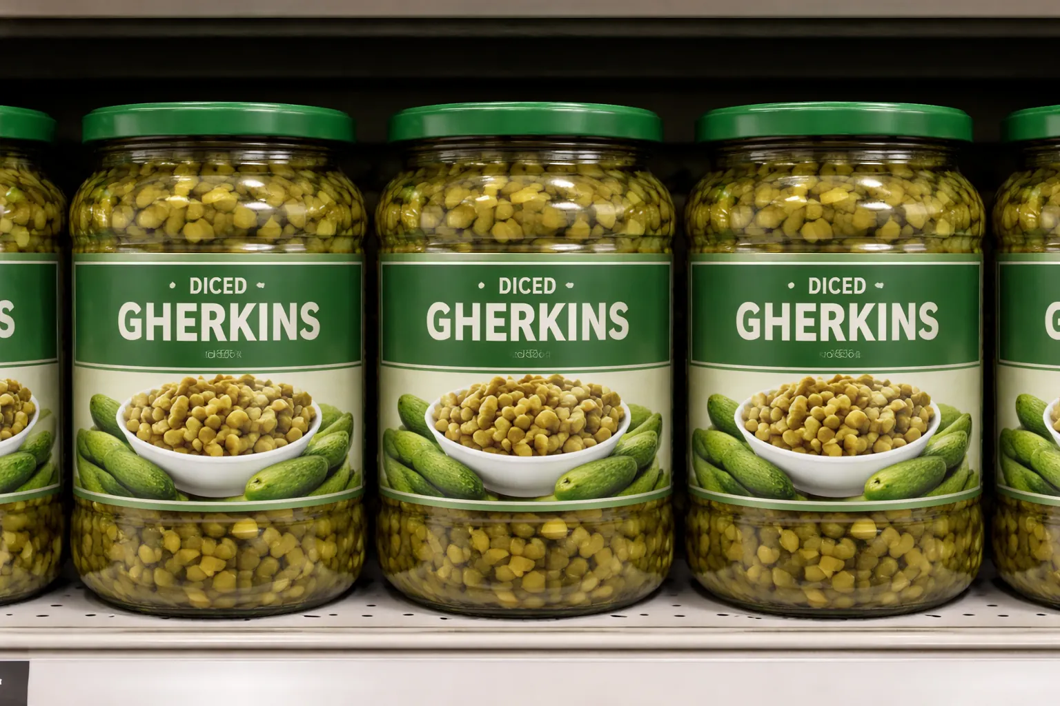 Diced gherkins for relish and sauces